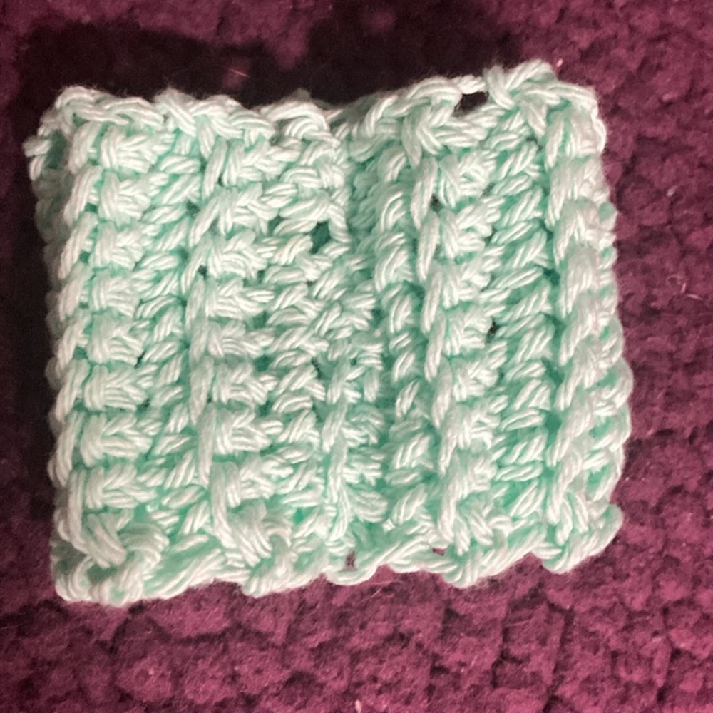 MINT GREEN Crocheted Reusable Hot Beverage Cup Cozy/Sleeve